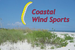 Coastal Wind Sports Logo on dunes