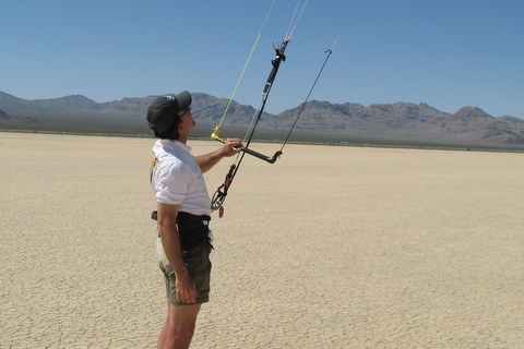 Mark Groshens with depower bar